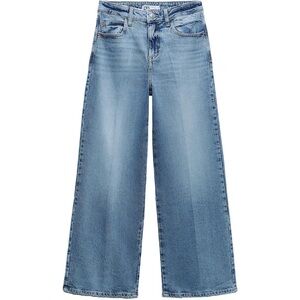 ZARA Z1975 HIGH RISE STRAIGHT CROPPED STRETCH JEANS size 4